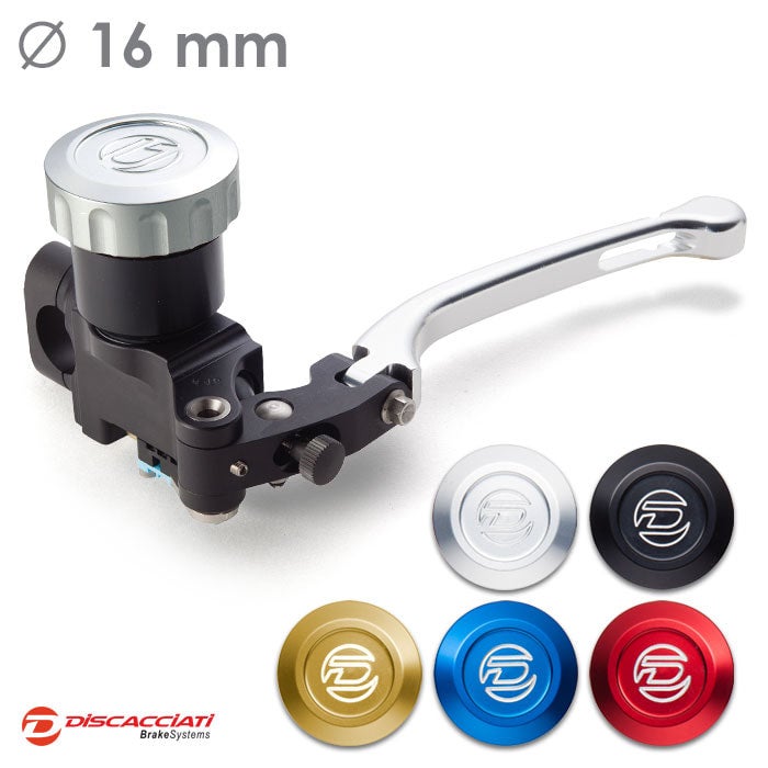 正規品／Discacciati 汎用 角タンクラジアルブレーキマスター Φ19 カラー：ブラック タンクキャップ：シャンパン 仕様：ハンドル：ミリ/… 正規品／Discacciati 汎用 マスターシリンダー 角タンクラジアル